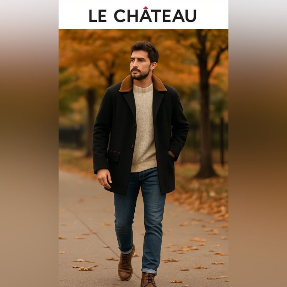 🇨🇦Le Chateau Fall/Winter Men’s Coat size Small.  Made in Canada 🇨🇦